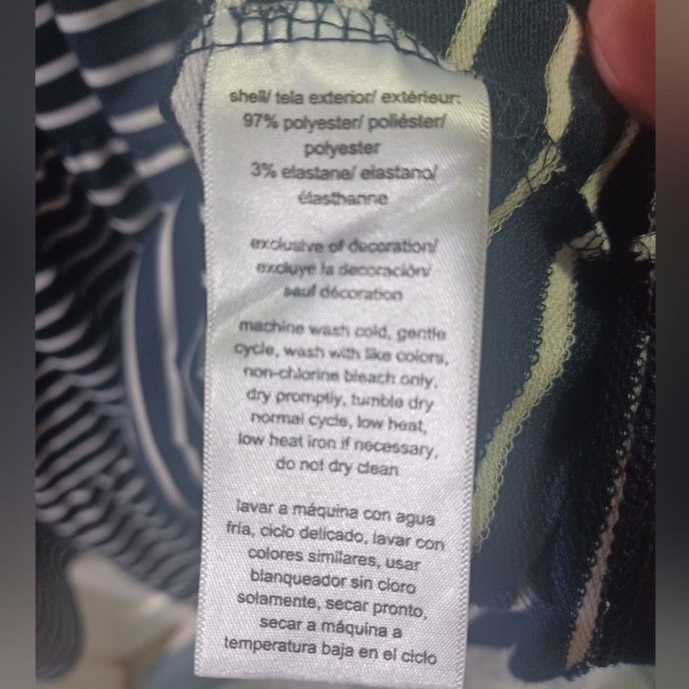Nautica Navy and White Striped Sleeveless Dress - Picture 6 of 6